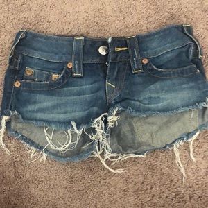 True religion Bobby cut-off shorts